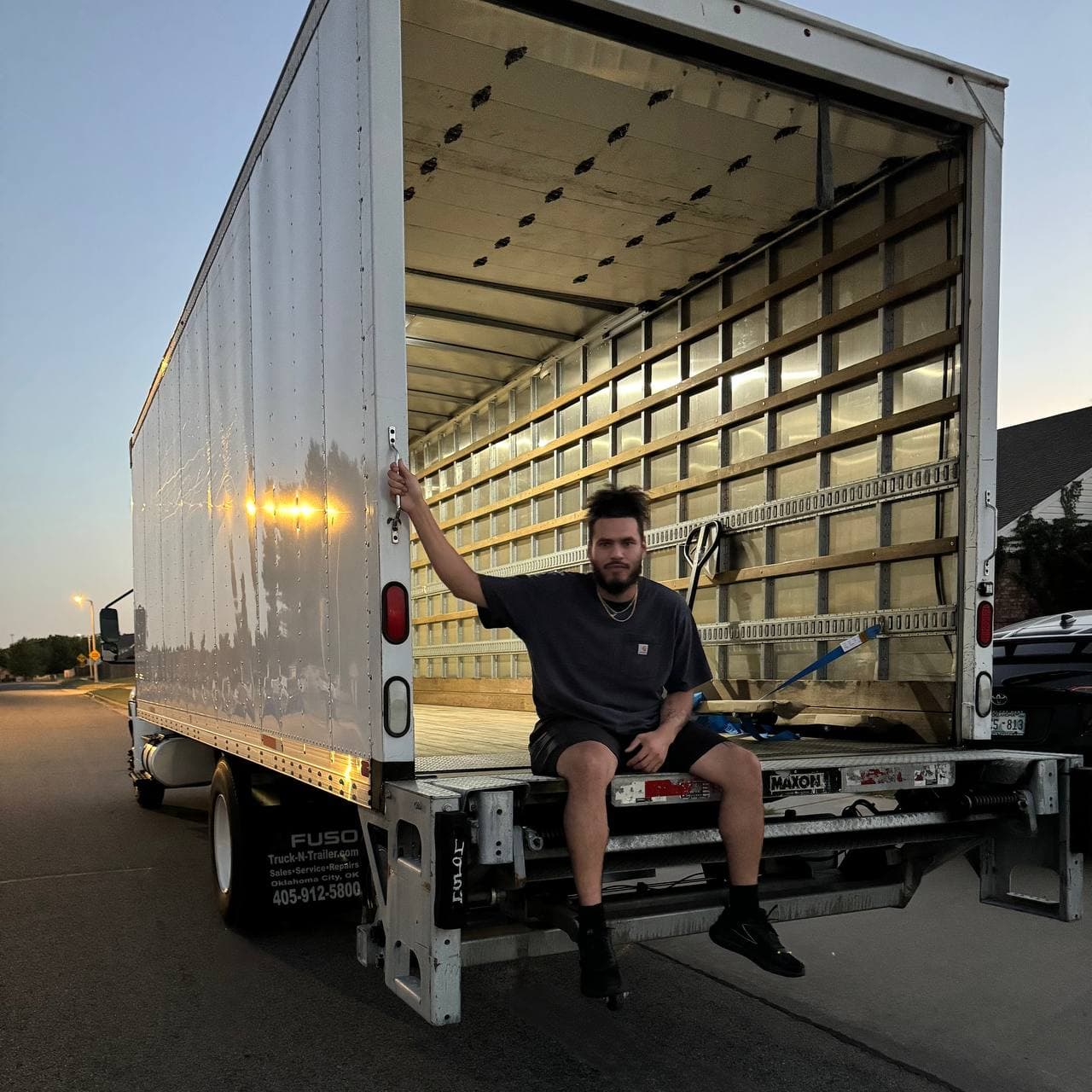 Alvin Fabre III with his Global 3Xpress box truck